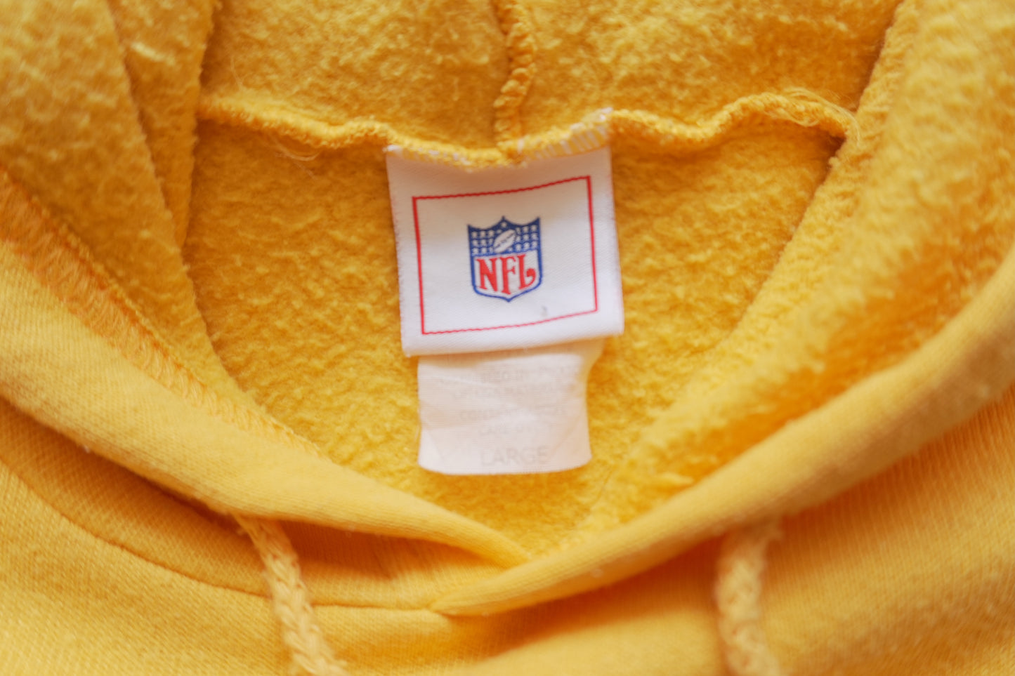 Hoodie Vintage Greenbay Packers 90s 2000s Yellow NFL Men's Large US Sportswear