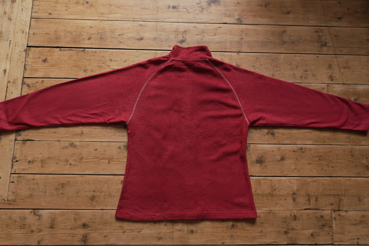 Fleece Fila Jacket Red Women's XL Full Zip Up High Neck Gorpcore