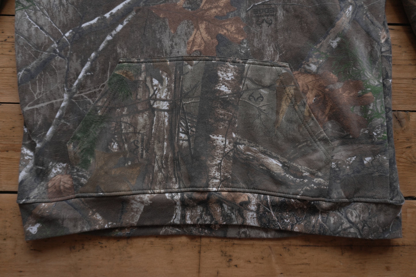 Hoodie Vintage Realtree 2000's Y2K Green Brown Camo Streetwear Men's Large