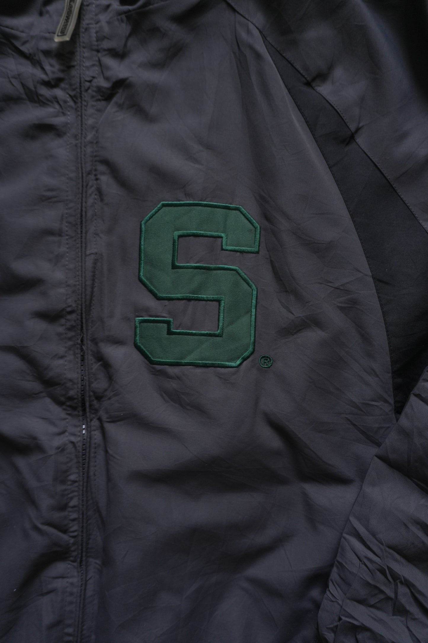 Vintage Spartans Colosseum Athletics Grey Sports Jacket Full Zip Men's Large