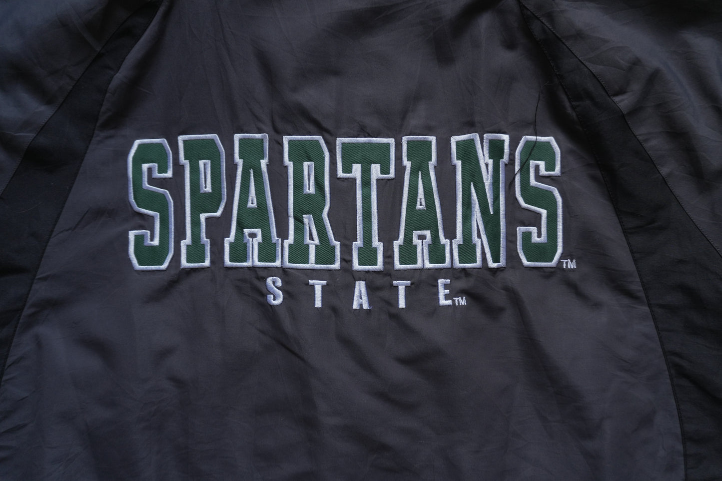 Vintage Spartans Colosseum Athletics Grey Sports Jacket Full Zip Men's Large