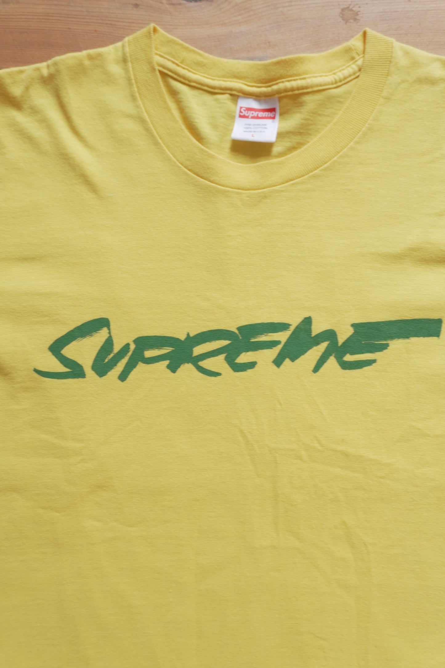 Supreme Yellow "Justice for All" T-shirt Made in USA Early 2000's Men's Large