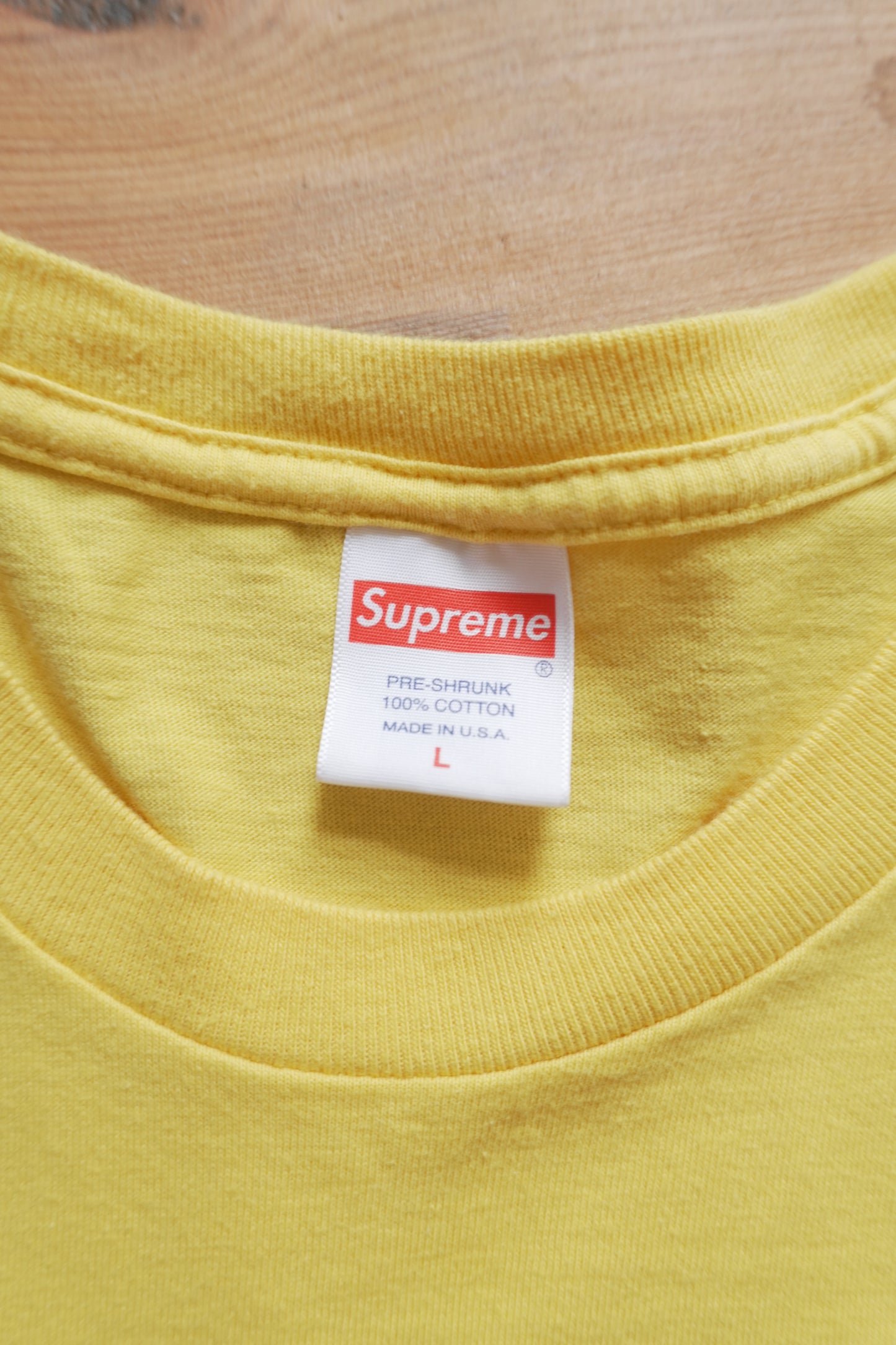 Supreme Yellow "Justice for All" T-shirt Made in USA Early 2000's Men's Large