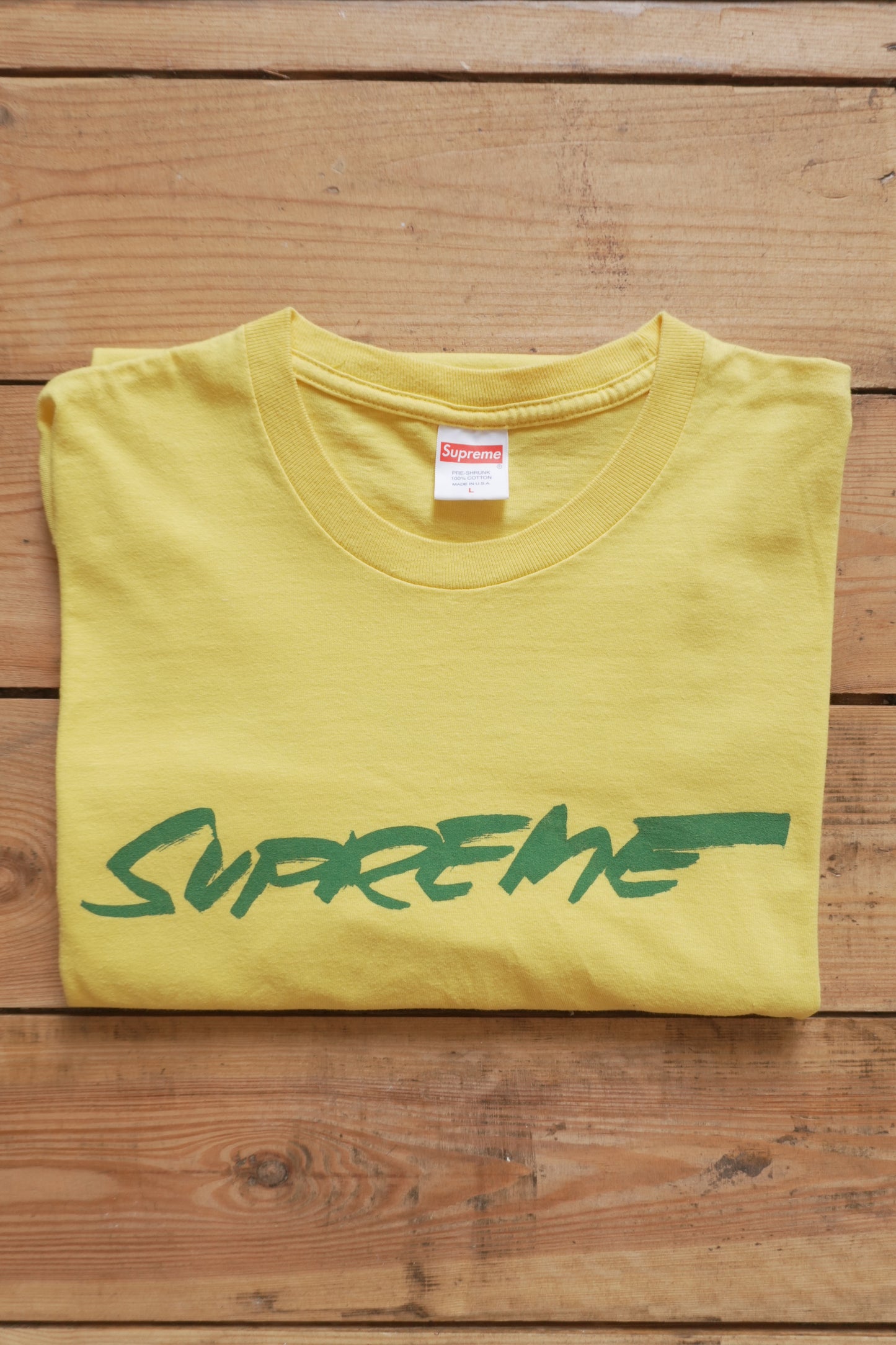 Supreme Yellow "Justice for All" T-shirt Made in USA Early 2000's Men's Large