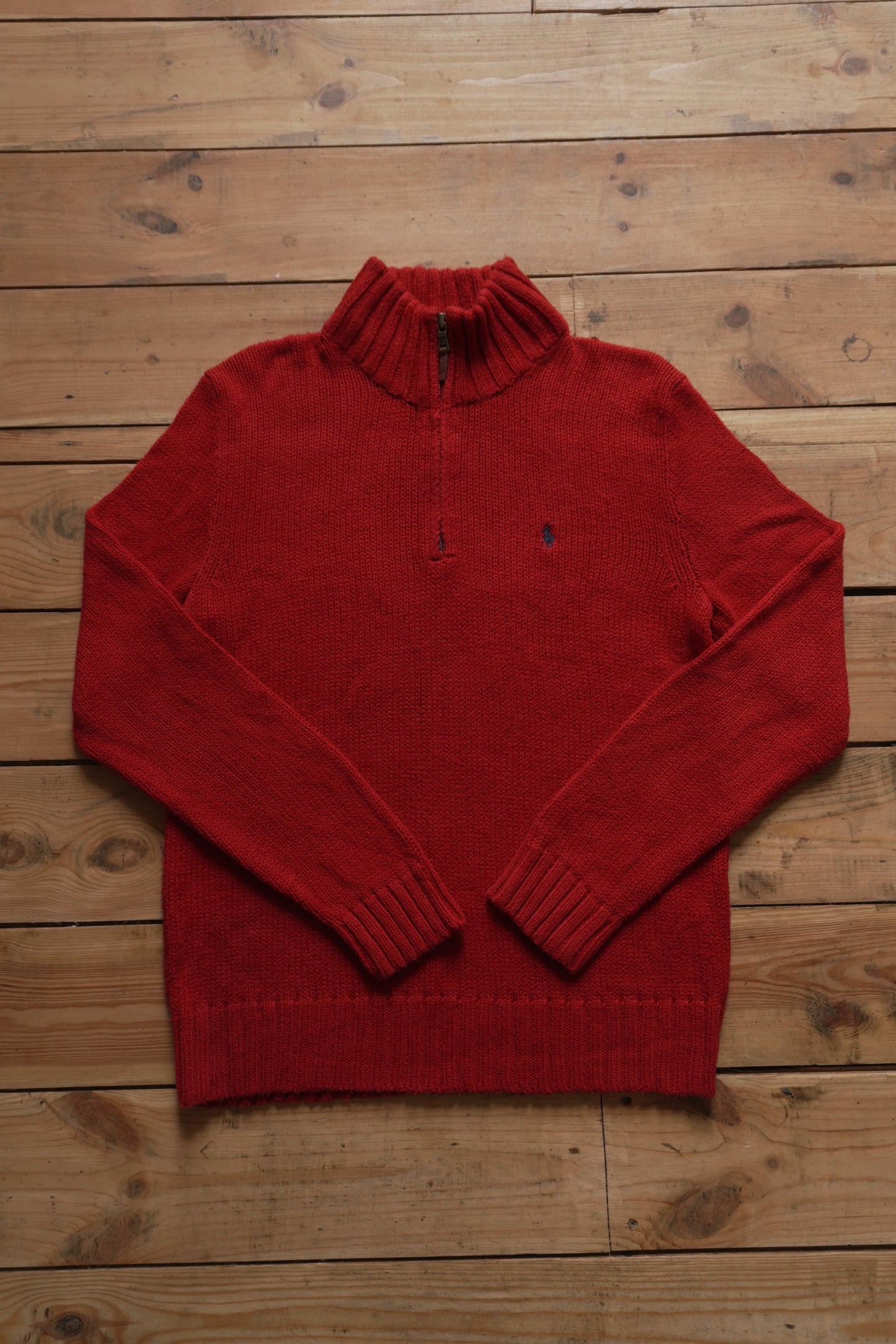 Vintage Polo Ralph Lauren Quarter Zip Sweater 2000's Y2K Men's Small Knitwear