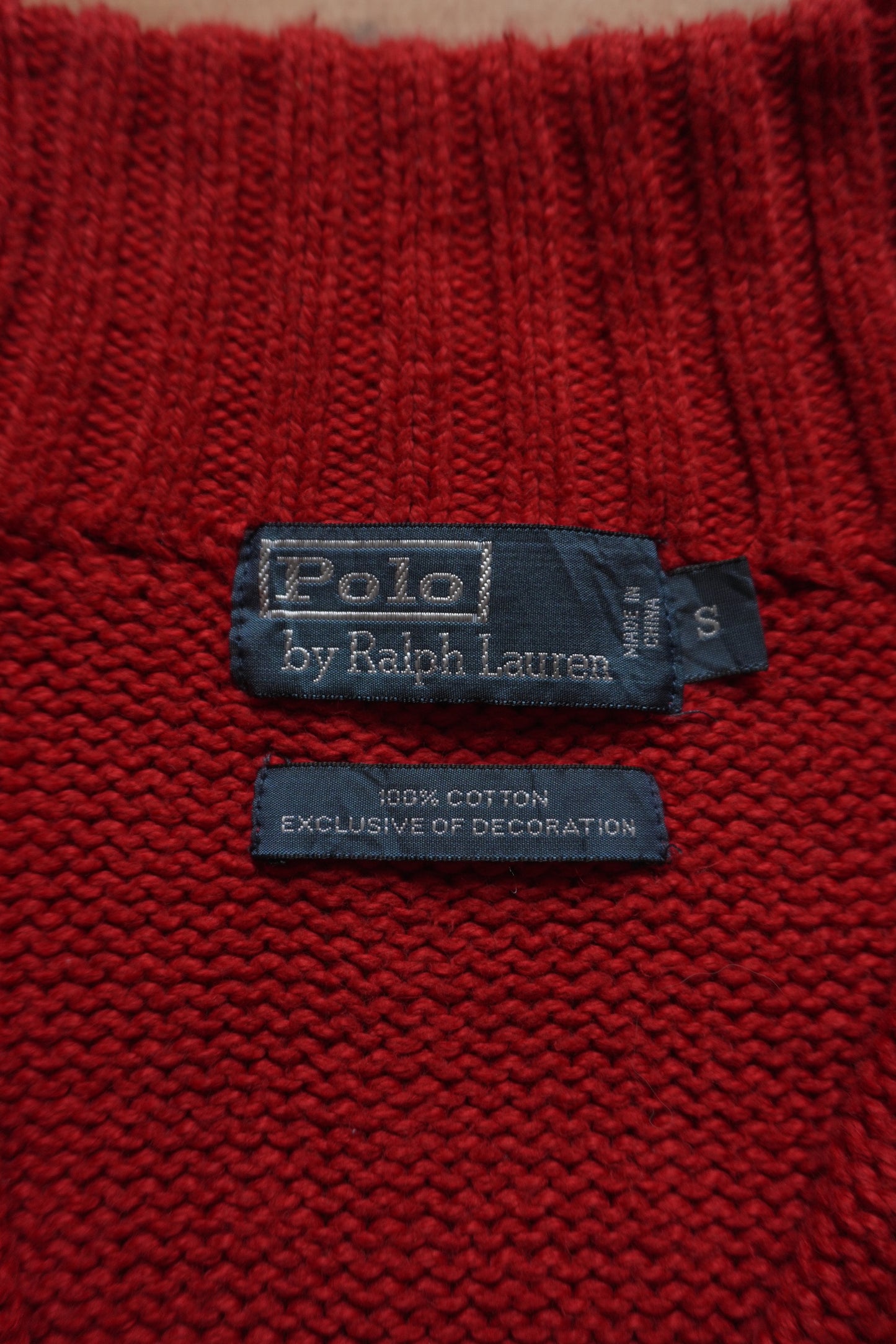 Vintage Polo Ralph Lauren Quarter Zip Sweater 2000's Y2K Men's Small Knitwear