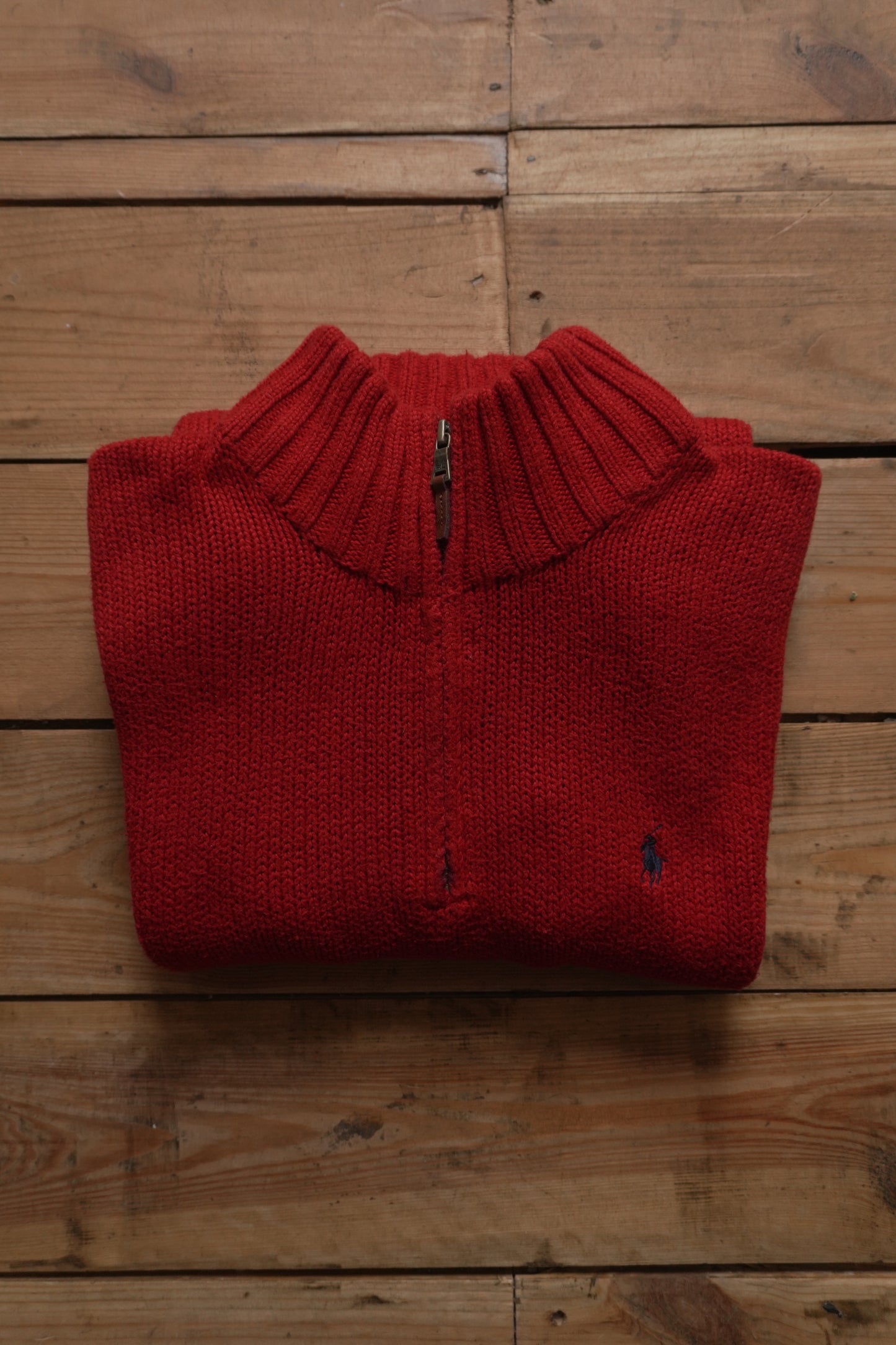 Vintage Polo Ralph Lauren Quarter Zip Sweater 2000's Y2K Men's Small Knitwear