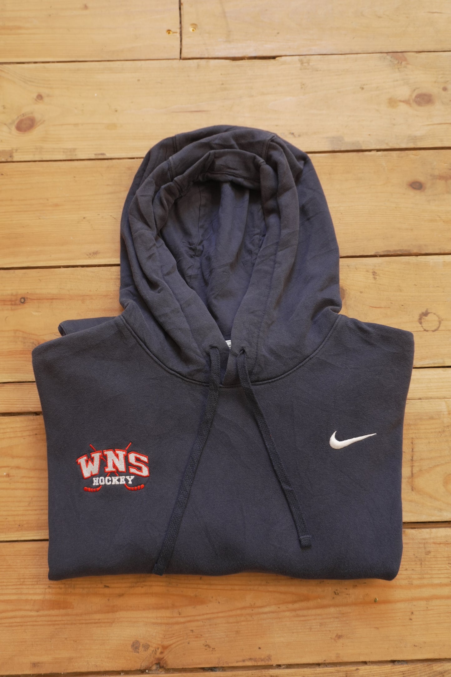 Hoodie Nike Vintage 2000's Y2K WNS Hockey Navy Blue Men's Large