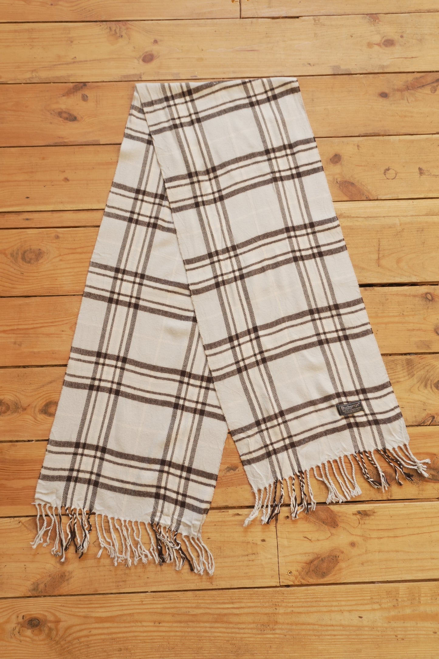 Scarf Vintage 80s 90s Burberrys Lambswool Light Blue Nova Check Burberry Wool Genuine