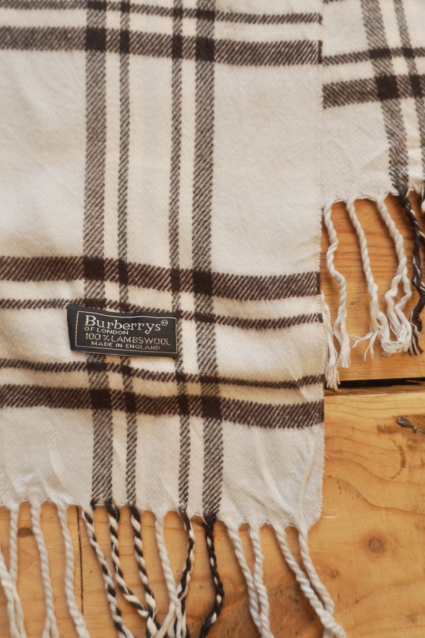 Scarf Vintage 80s 90s Burberrys Lambswool Light Blue Nova Check Burberry Wool Genuine