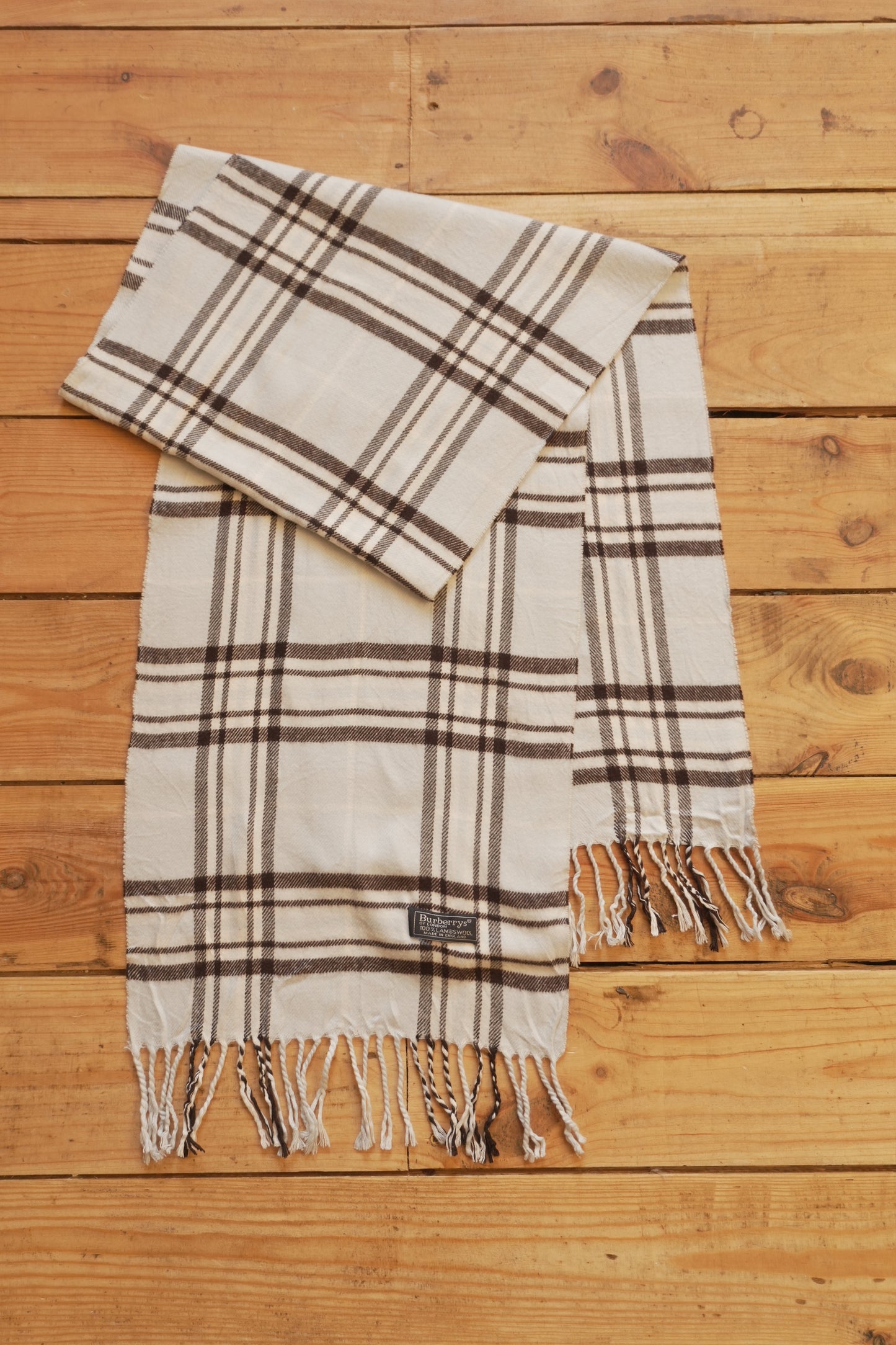 Scarf Vintage 80s 90s Burberrys Lambswool Light Blue Nova Check Burberry Wool Genuine