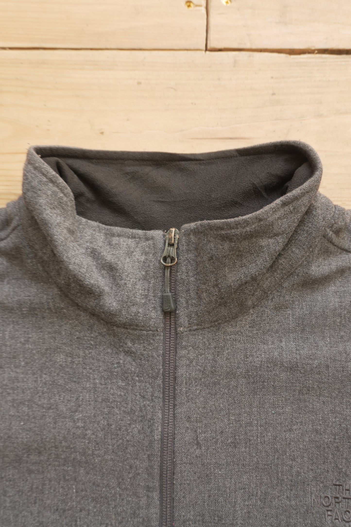 Jacket The North Face Vintage Wool Blend Grey Men's XL Zip Pockets Full Zip