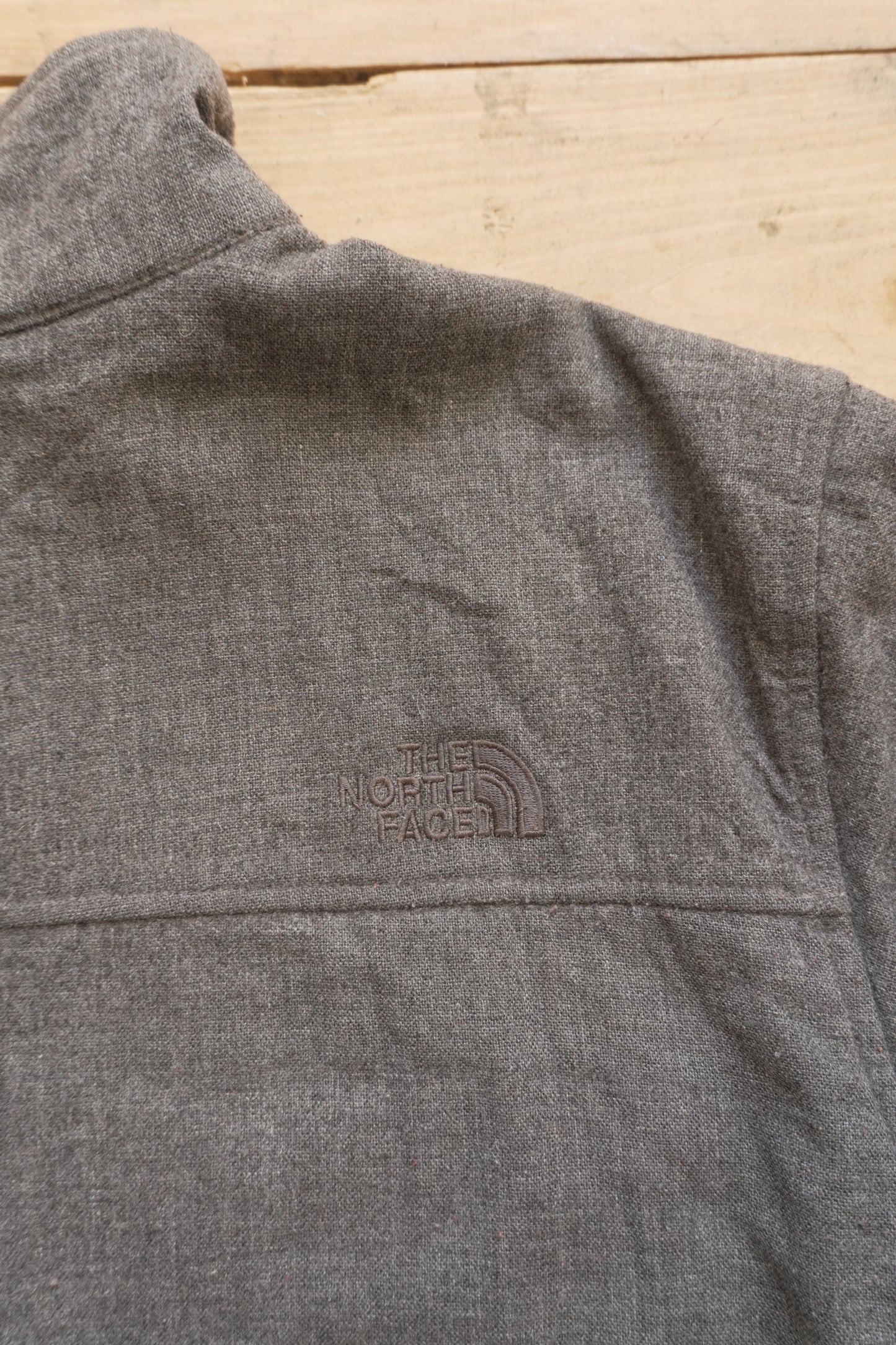 Jacket The North Face Vintage Wool Blend Grey Men's XL Zip Pockets Full Zip