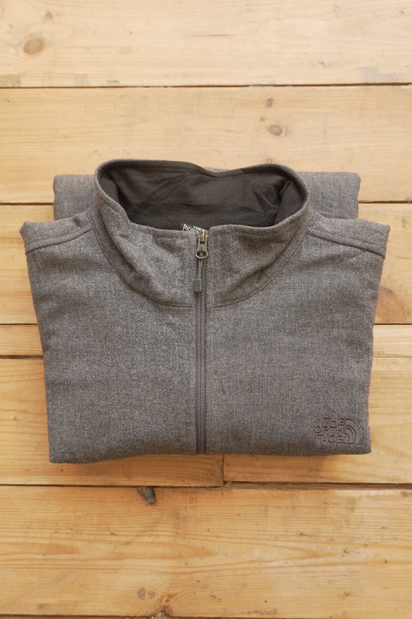 Jacket The North Face Vintage Wool Blend Grey Men's XL Zip Pockets Full Zip