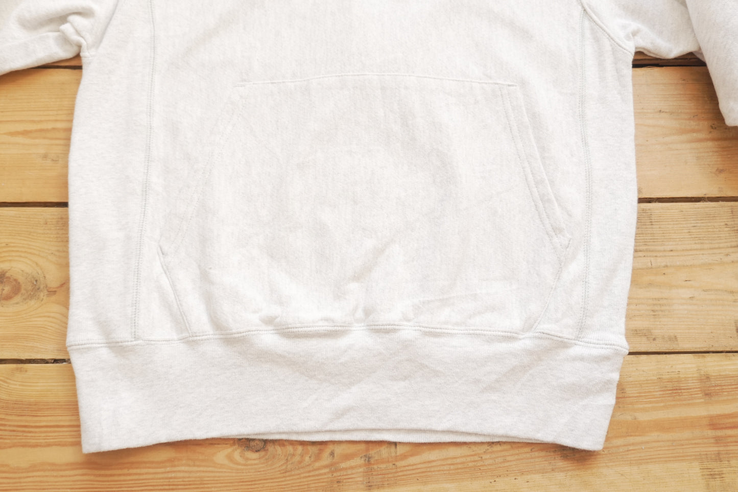 Hoodie Vintage Reverse Weave Champion Grey "C logo" on Sleeve Cotton Johnson Football Men's Small