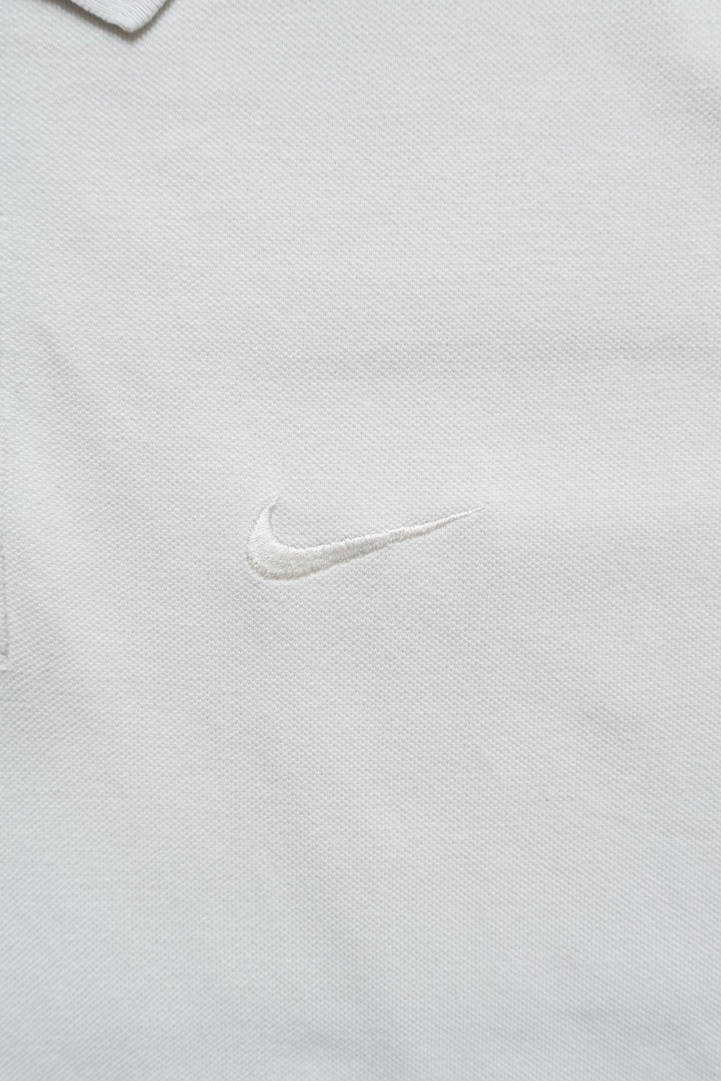 Nike Polo Shirt Cream Men's Medium Short Sleeve T-shirt Collared