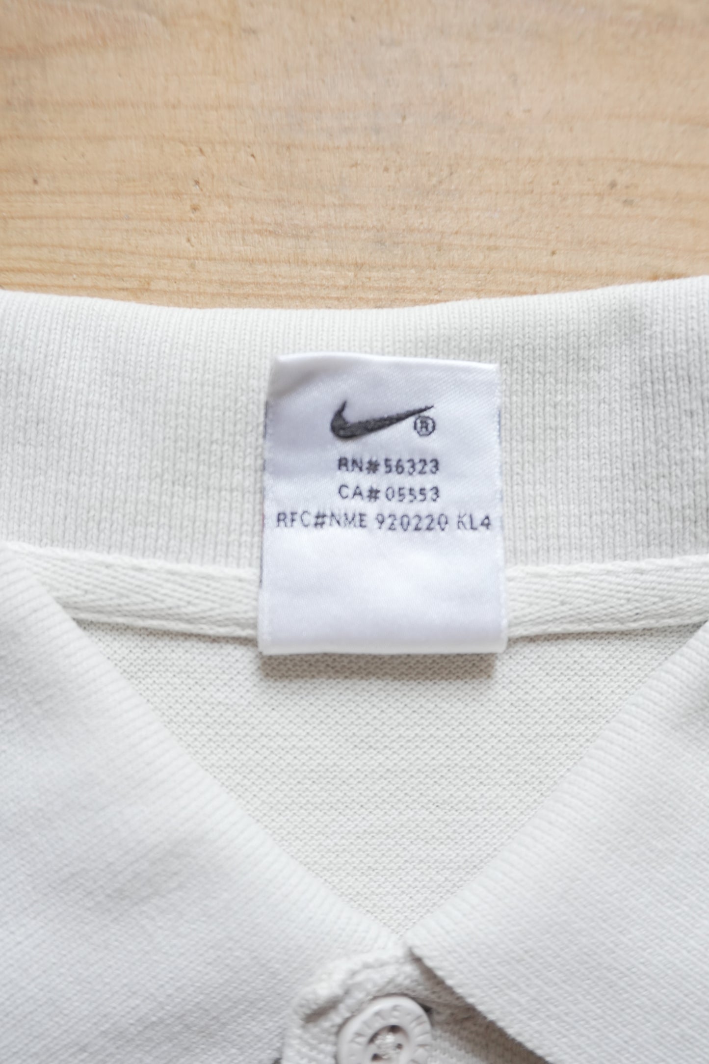 Nike Polo Shirt Cream Men's Medium Short Sleeve T-shirt Collared