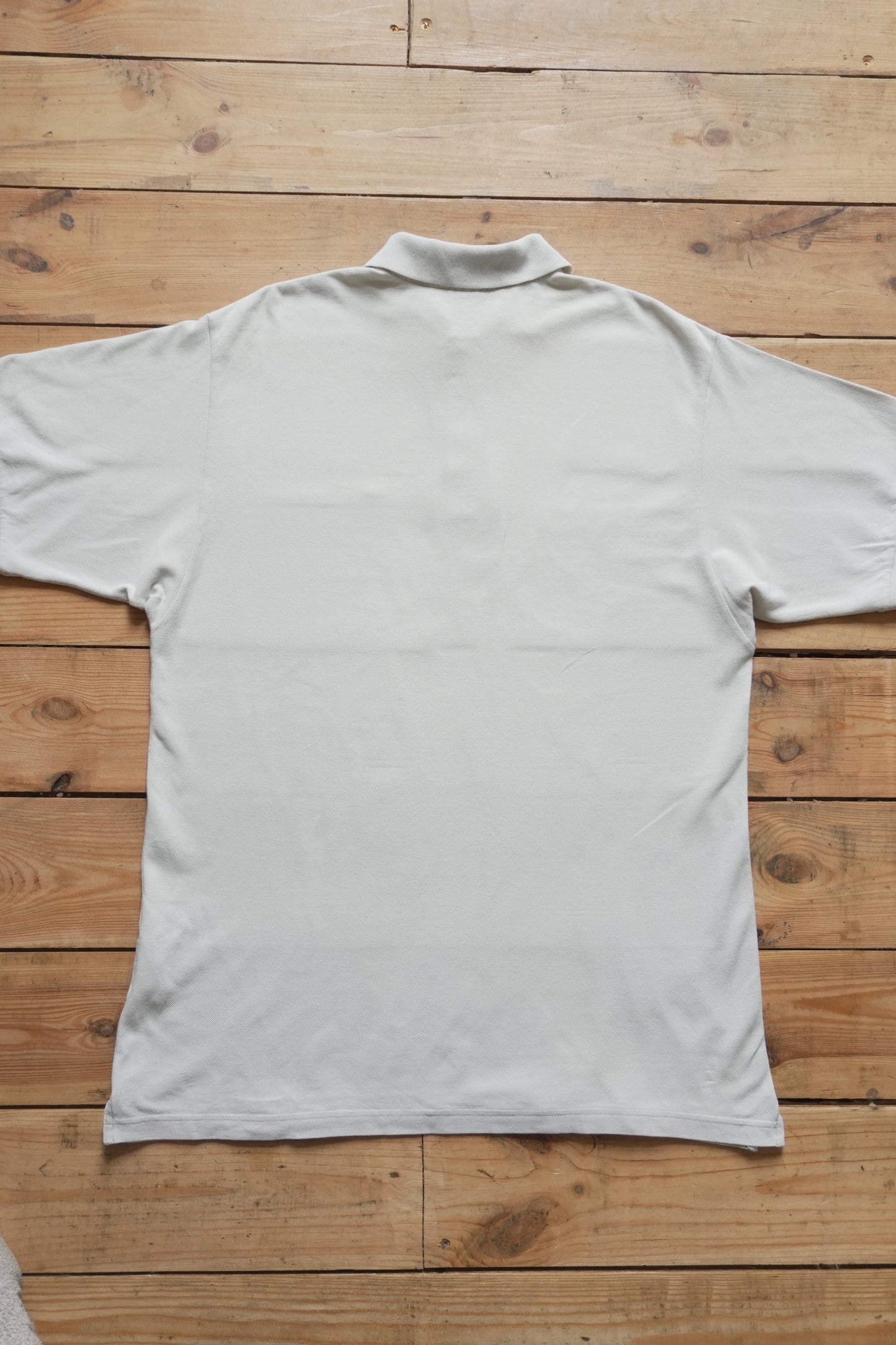 Nike Polo Shirt Cream Men's Medium Short Sleeve T-shirt Collared