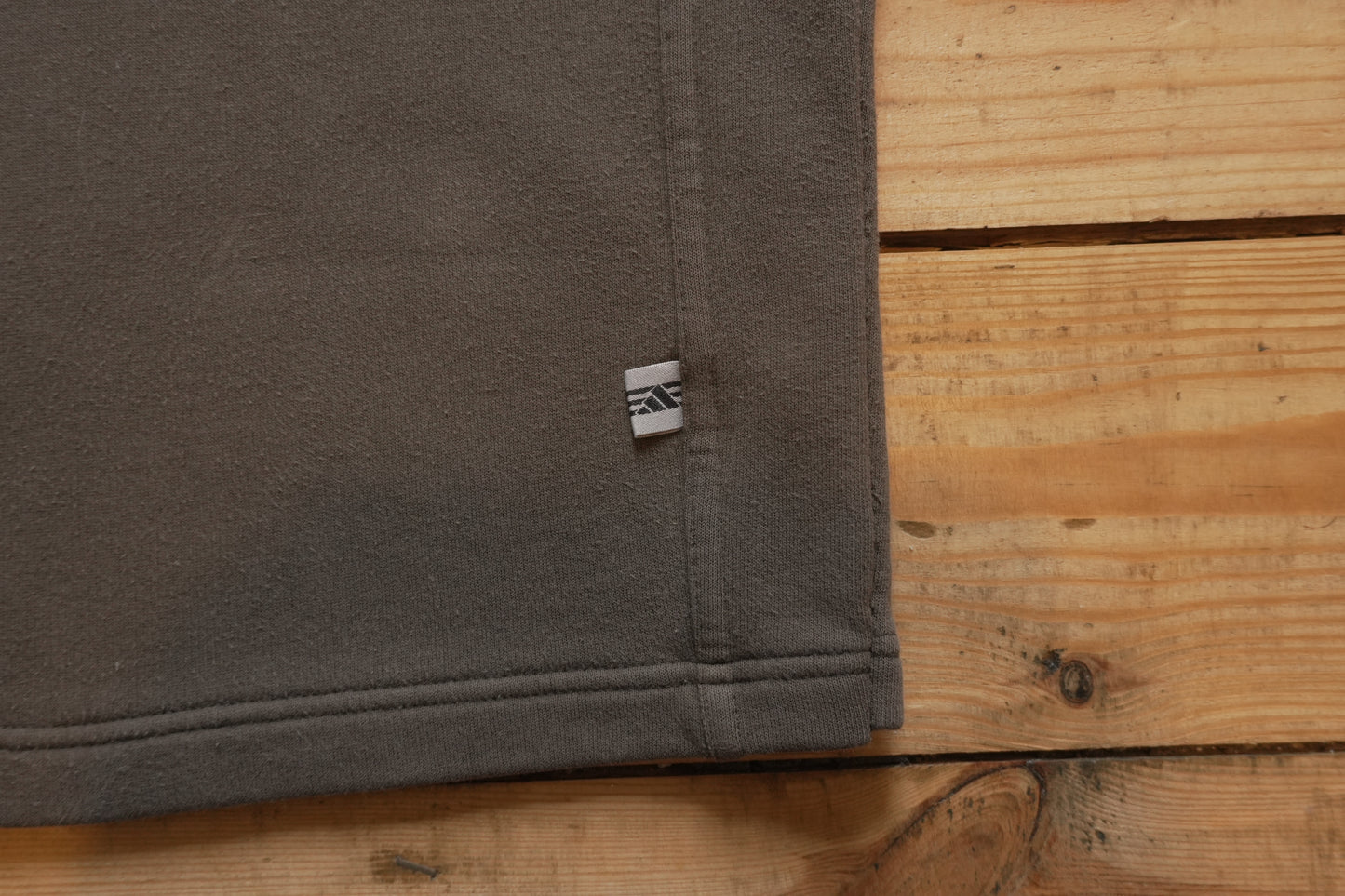 Adidas Sweatshirt Olive Khaki Green Grey Arm Stipe Men's XL Long Sleeve V-neck