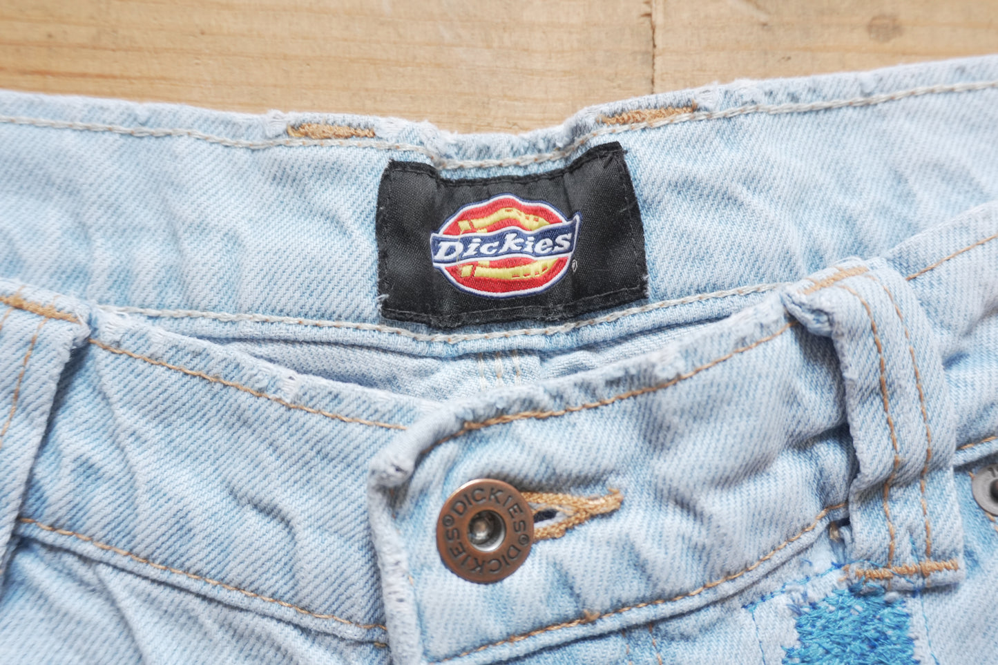 Dickies Straight Jeans Light Blue Wash Waist 33 Length 32 Men's Workwear