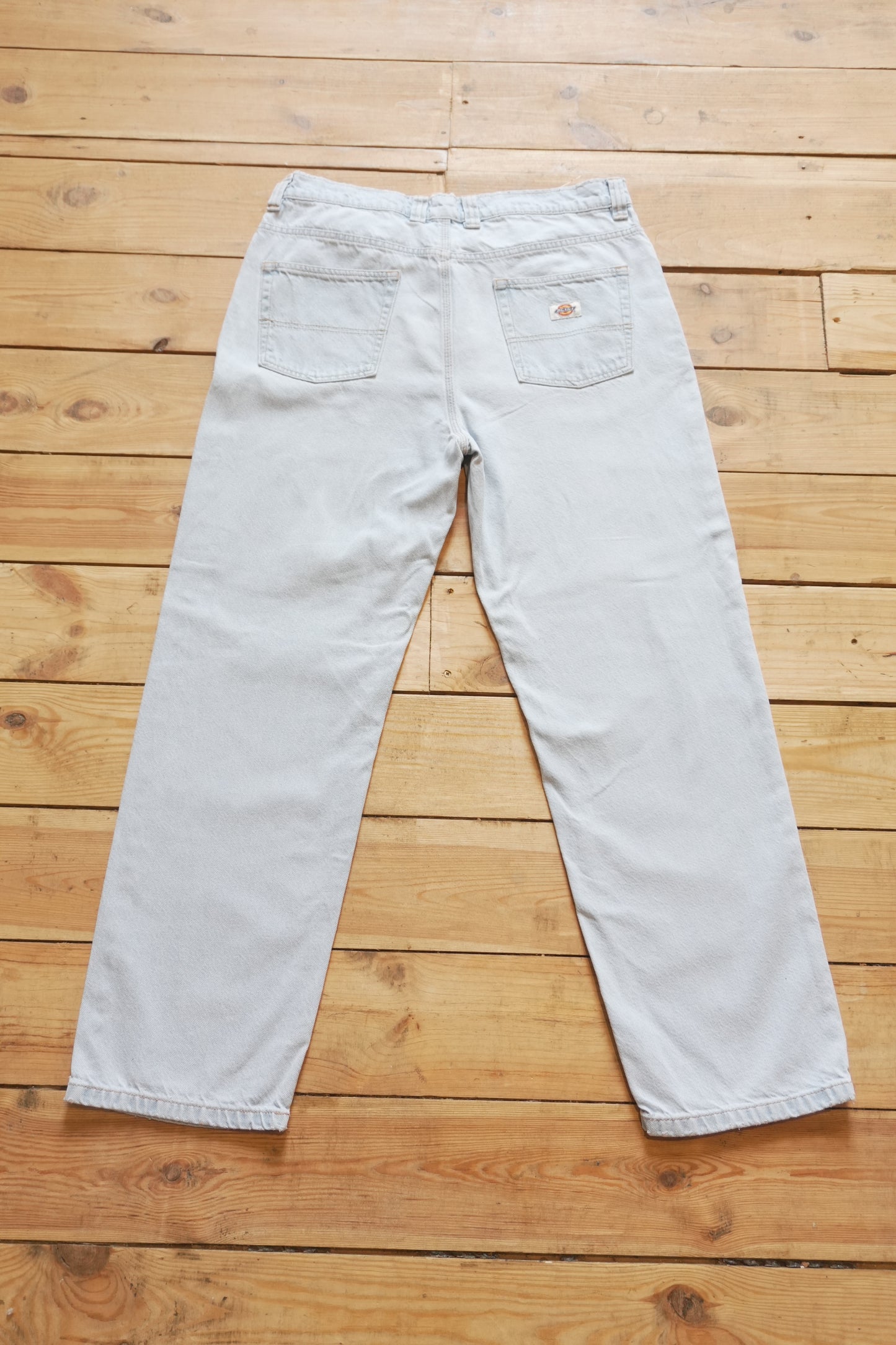 Dickies Straight Jeans Light Blue Wash Waist 33 Length 32 Men's Workwear