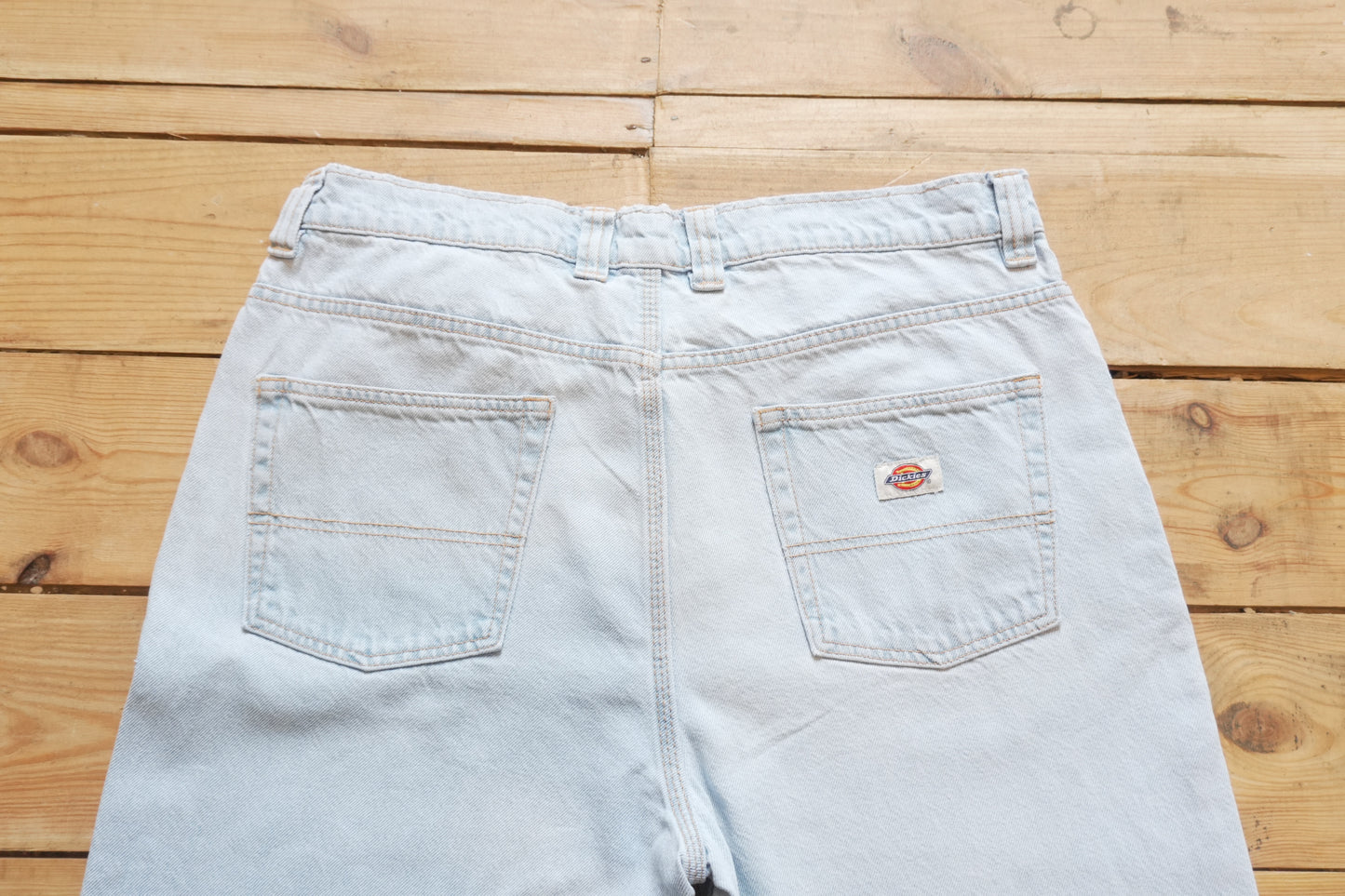 Dickies Straight Jeans Light Blue Wash Waist 33 Length 32 Men's Workwear