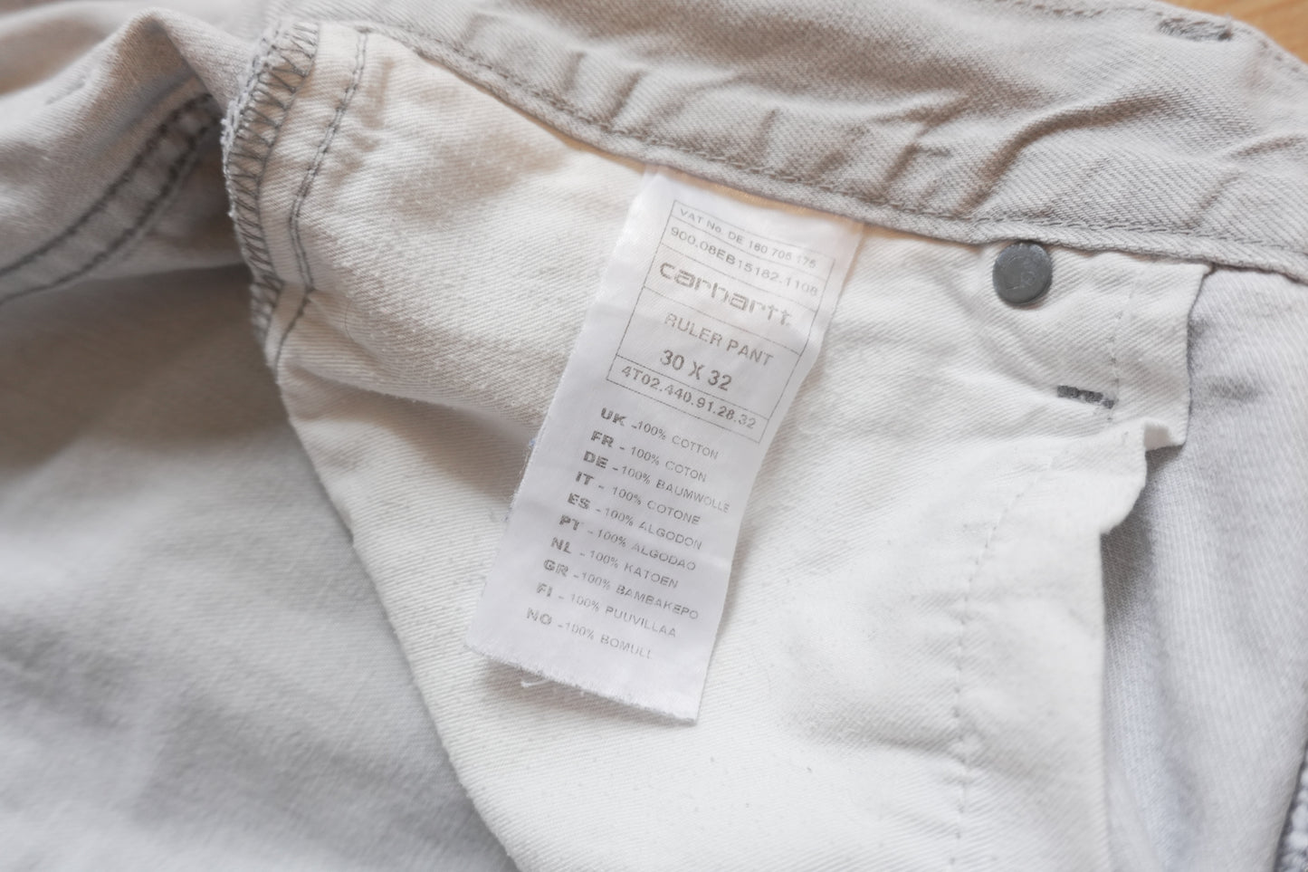 Vintage Carhartt Jeans Light Grey Wash Straight Leg W30 L32 Y2K
