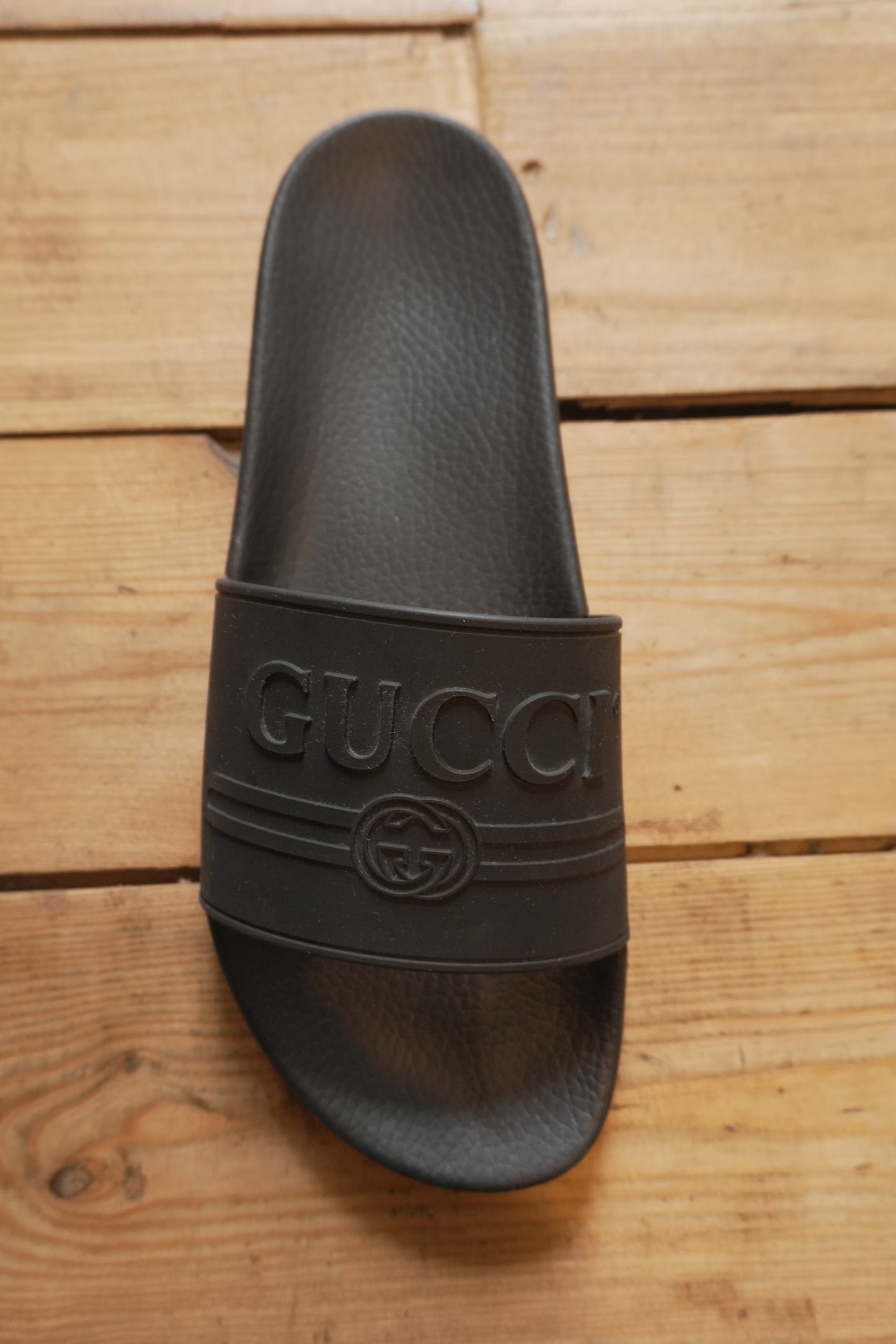 Gucci Sliders Black Slides Size 12 Summer Holiday Beach Pool Shoes