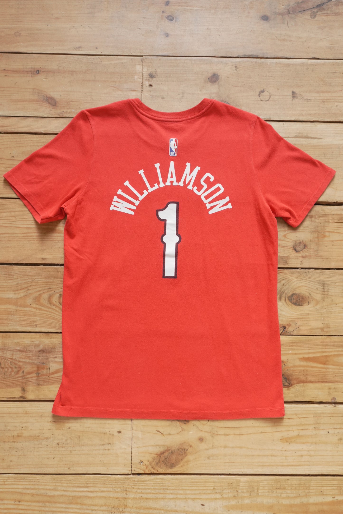 Nike Jordan T-shirt Dri-FIT Pelicans Zion Williamson Red Kid's Large Ages 14-16