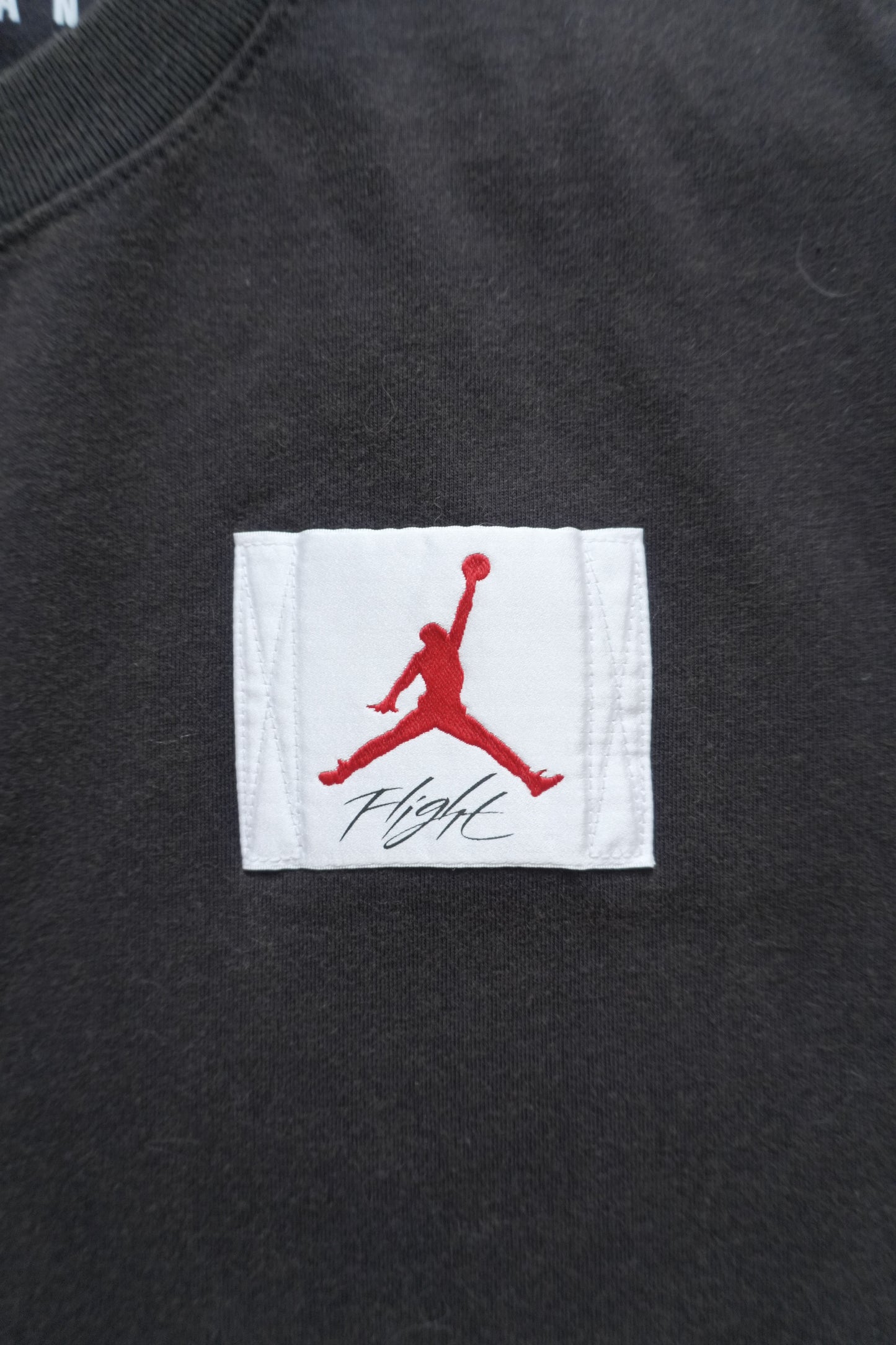 Jordan T-shirt Black White Red Logo on Chest Men's Small Standard Fit 100% Cotton
