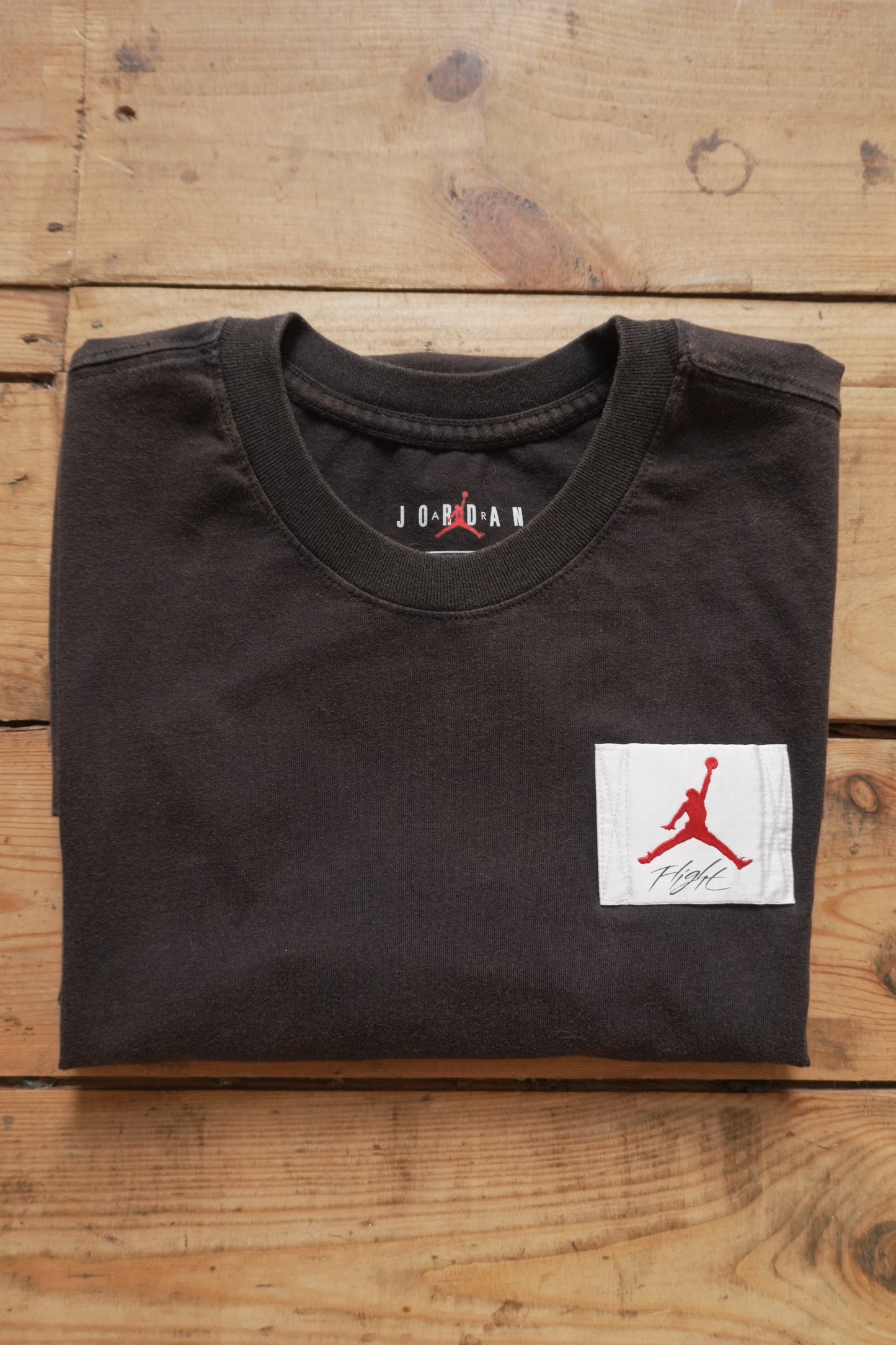 Jordan T-shirt Black White Red Logo on Chest Men's Small Standard Fit 100% Cotton