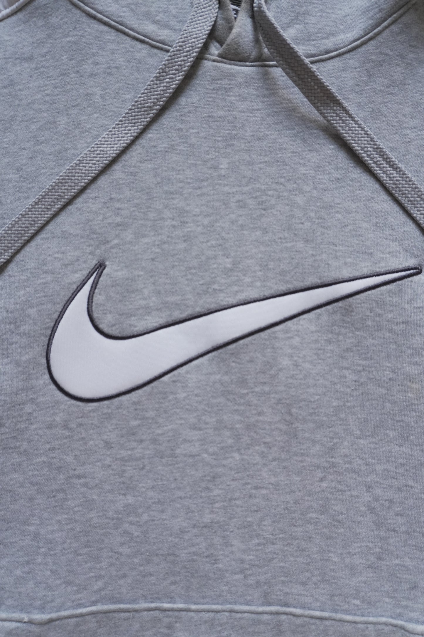 Nike Hoodie Grey White Shoulder Detail Men's Medium Sportswear