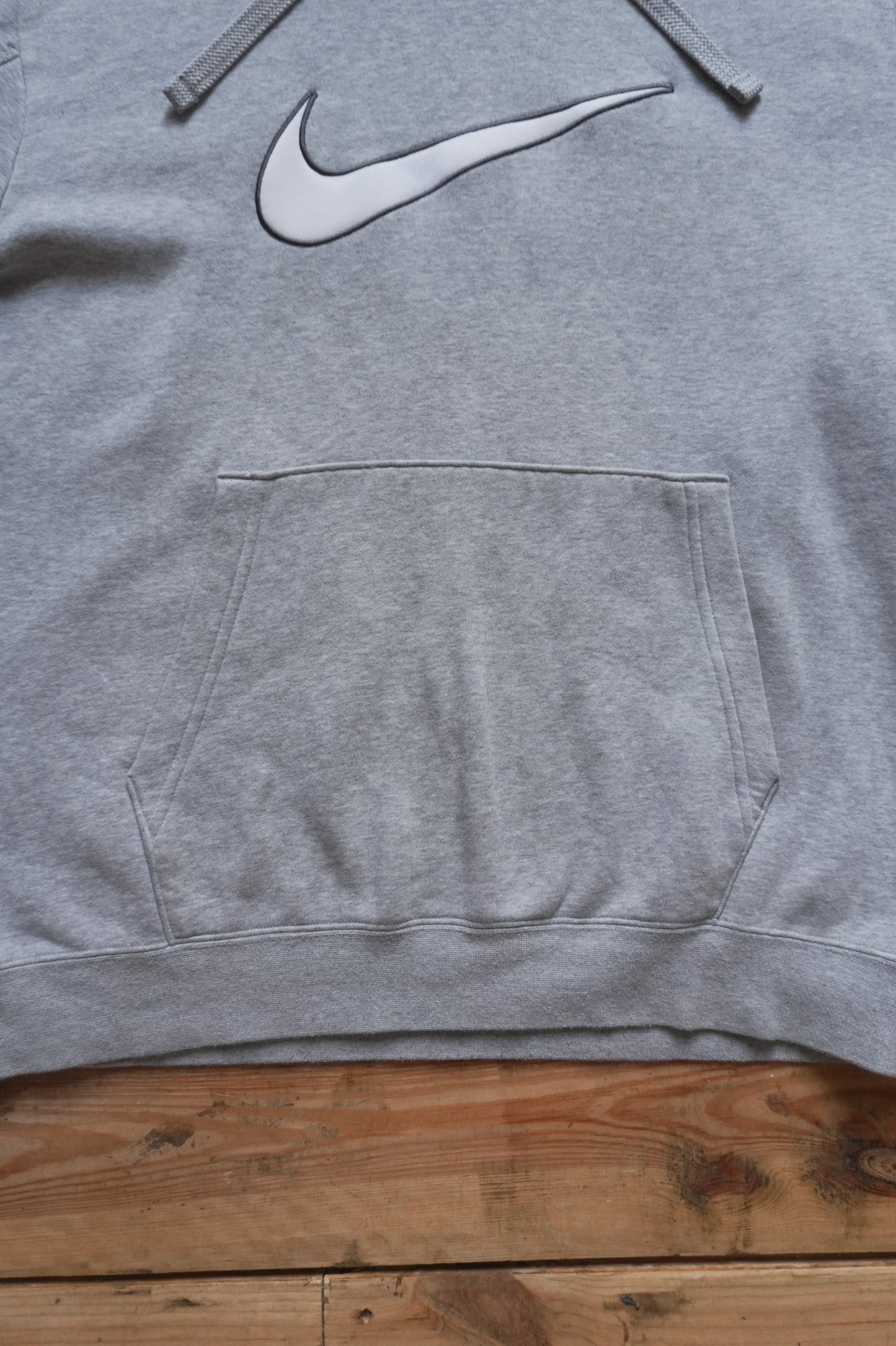 Nike Hoodie Grey White Shoulder Detail Men's Medium Sportswear
