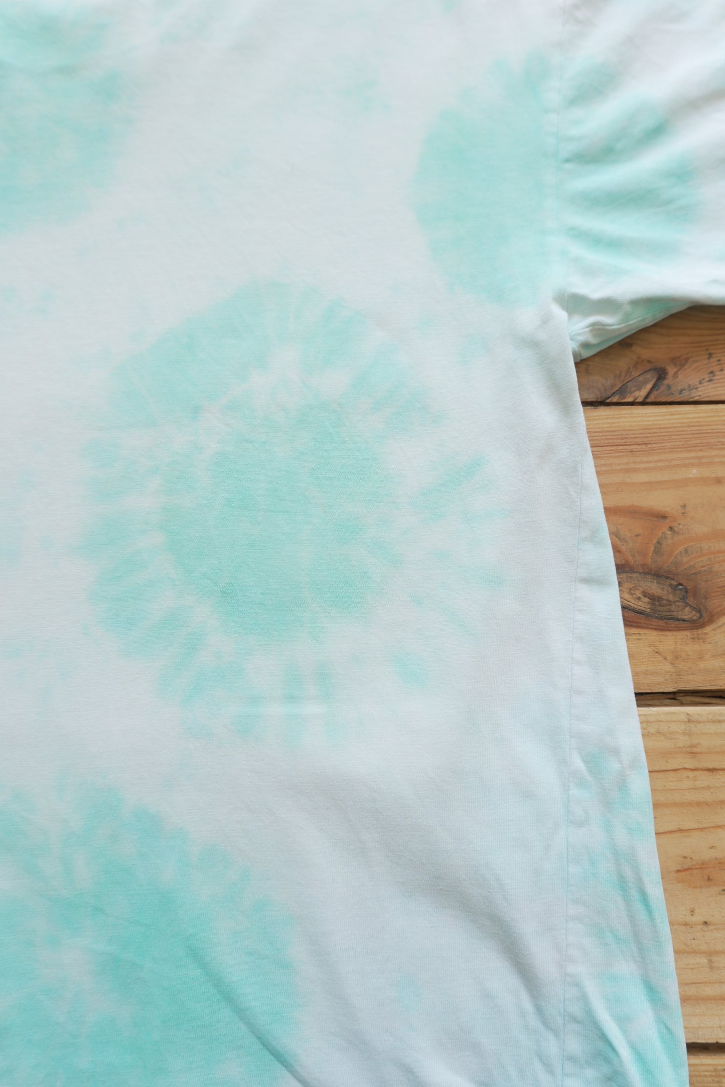 Vintage Nike Tie Dye T-shirt White Turquoise Green Rework Up-cycled Men's Large