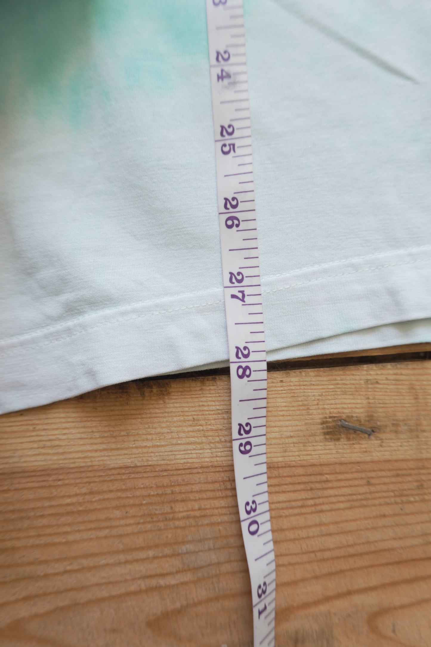 Vintage Nike Tie Dye T-shirt White Turquoise Green Rework Up-cycled Men's Large