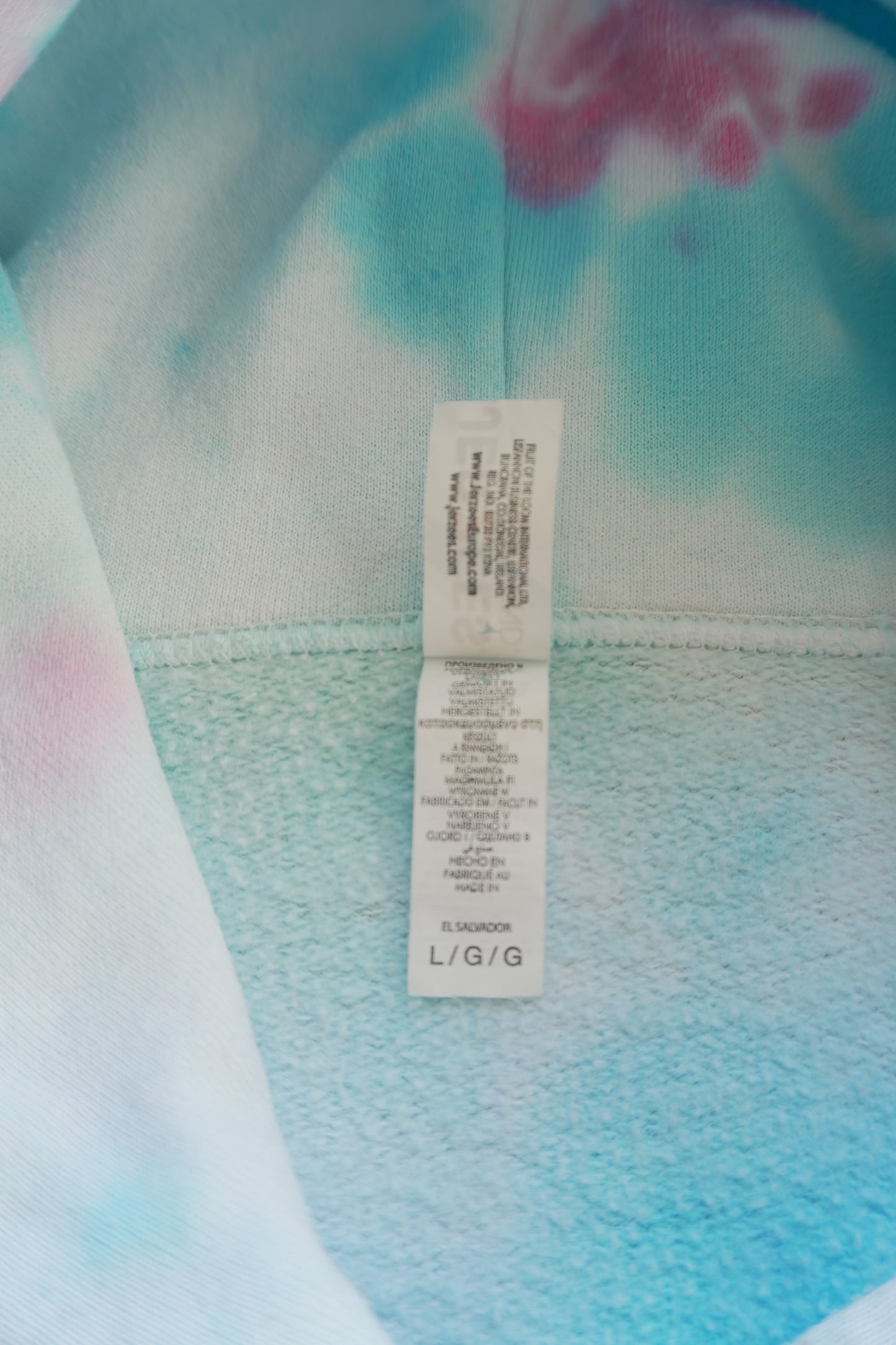 Outer Banks Hoodie Tie Dye Pink Turquoise Netflix TV Show Jerzees Men's Large
