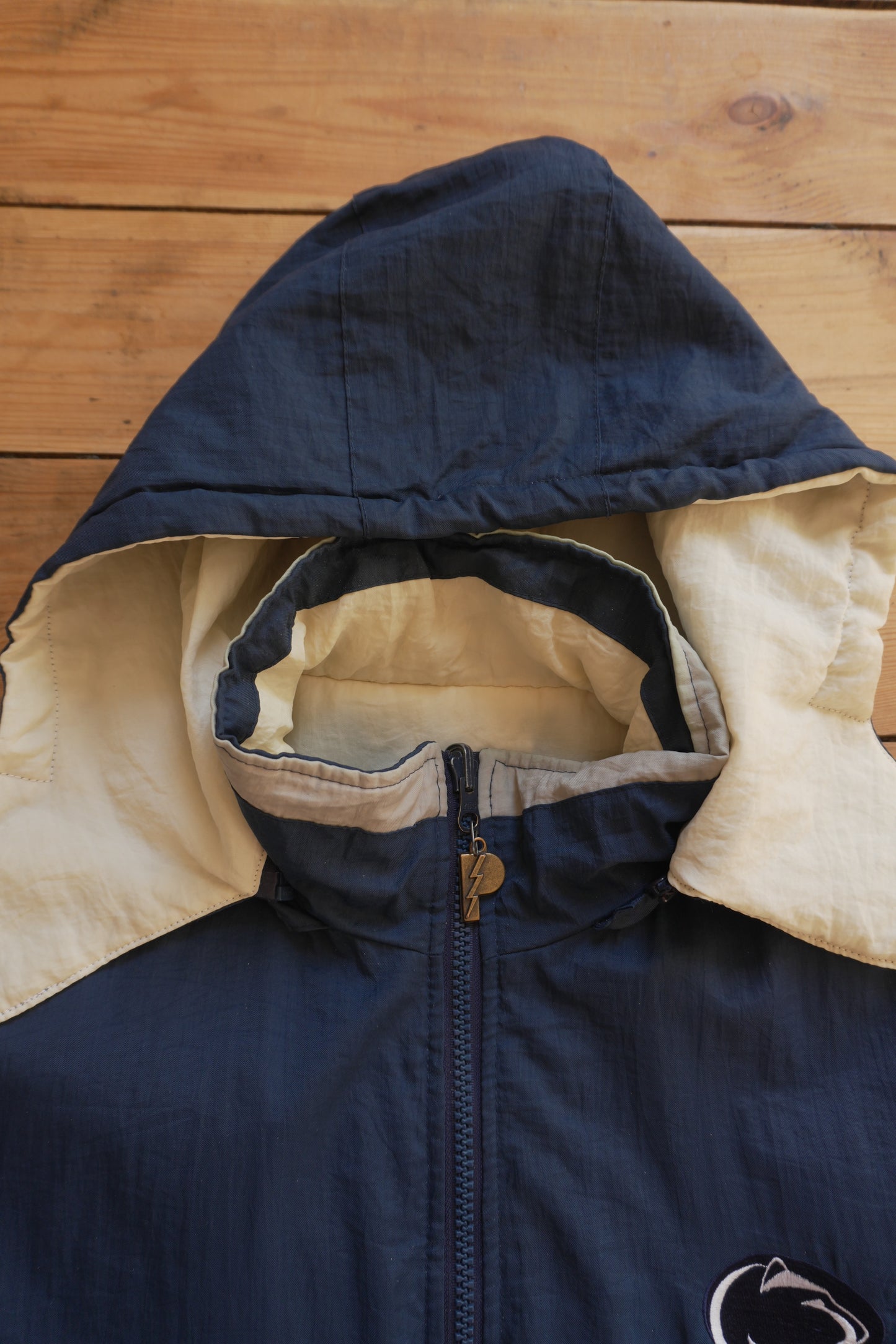 Vintage Reversible Penn State Jacket Pro Player Footlocker Hooded University Coat Collegiate