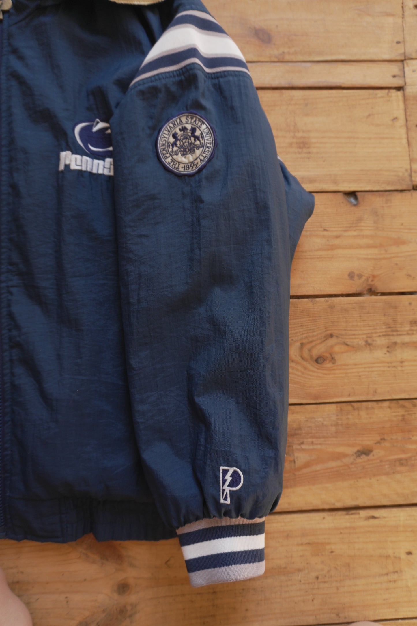 Vintage Reversible Penn State Jacket Pro Player Footlocker Hooded University Coat Collegiate