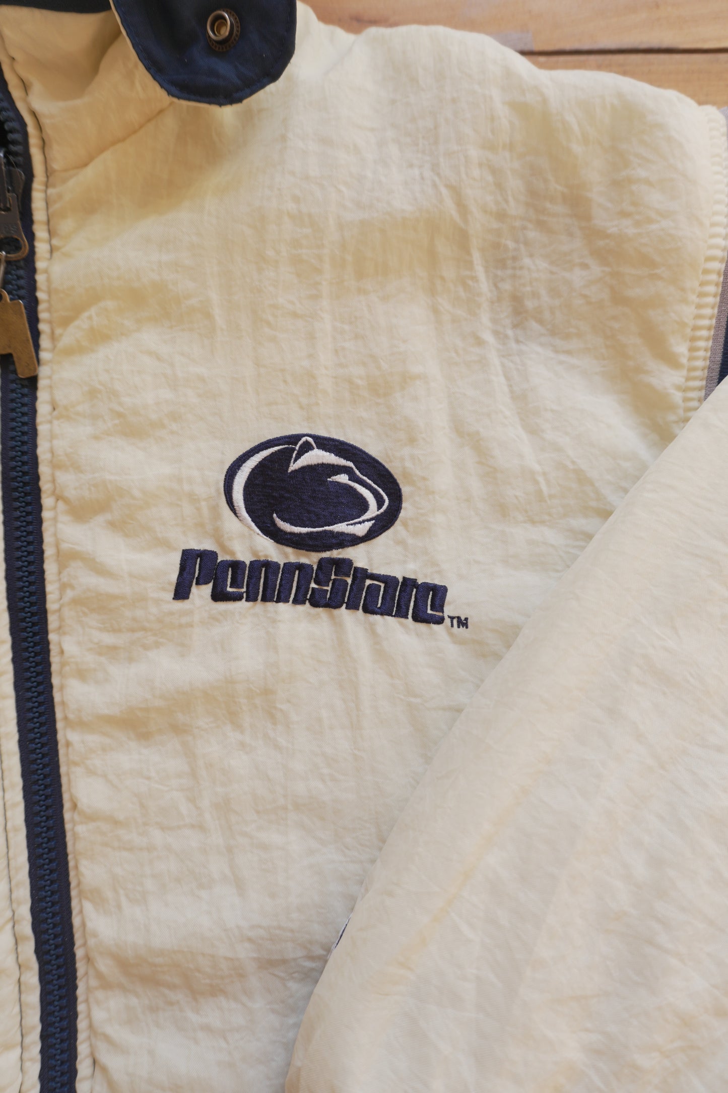 Vintage Reversible Penn State Jacket Pro Player Footlocker Hooded University Coat Collegiate