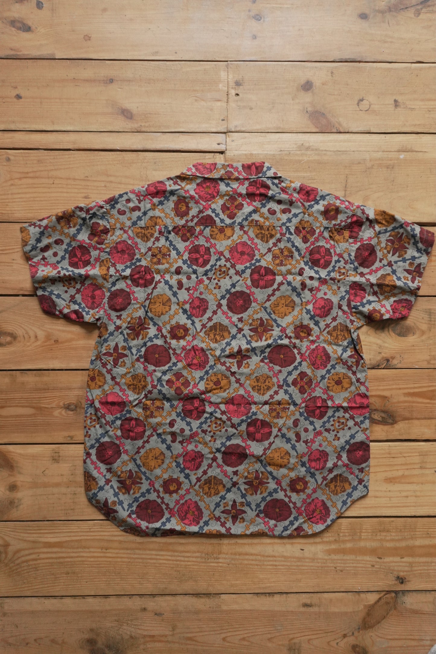 C.P. Company Shirt Vintage Floral Print Short Sleeve Flower Men's Small