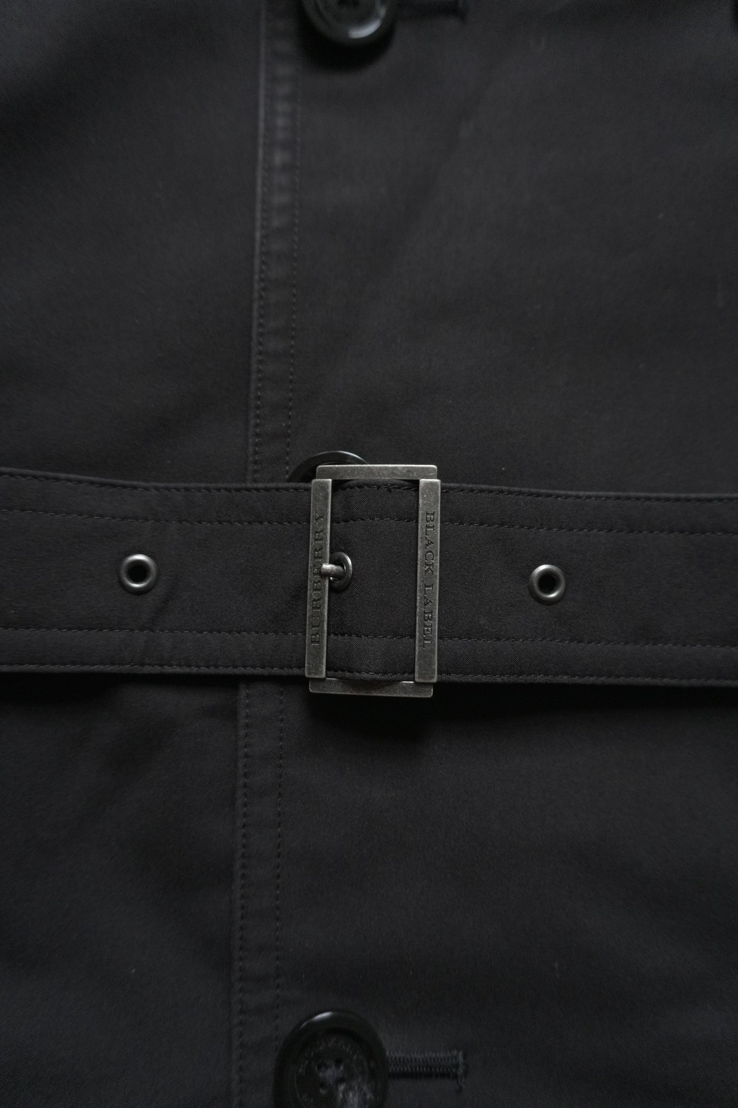 Burberry Black Trench Coat Vintage Black Label Rare Men's Small