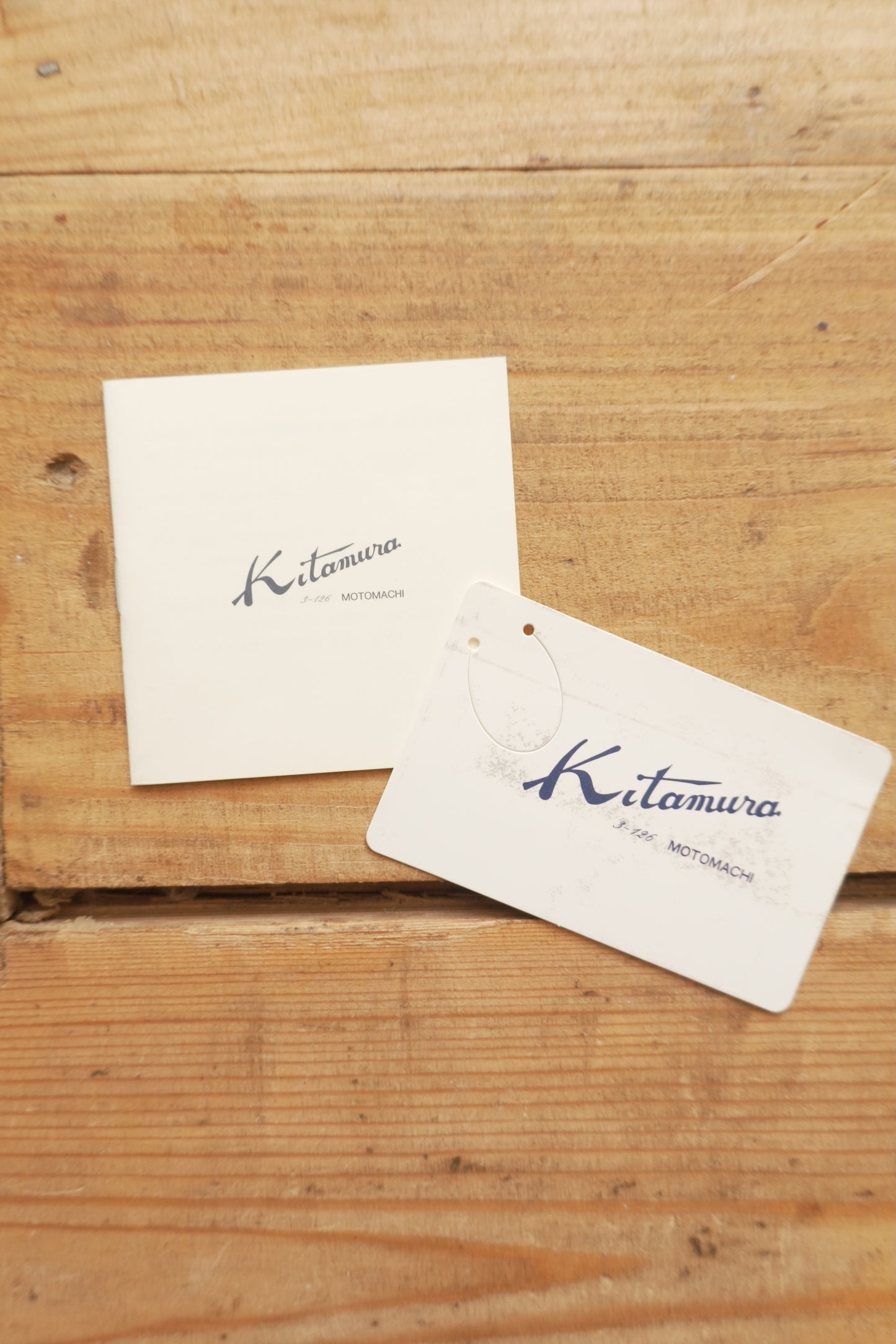 Vintage Wallet Navy Blue Leather Red Trim Kitamura Long Purse Women's Zip Around White Logo