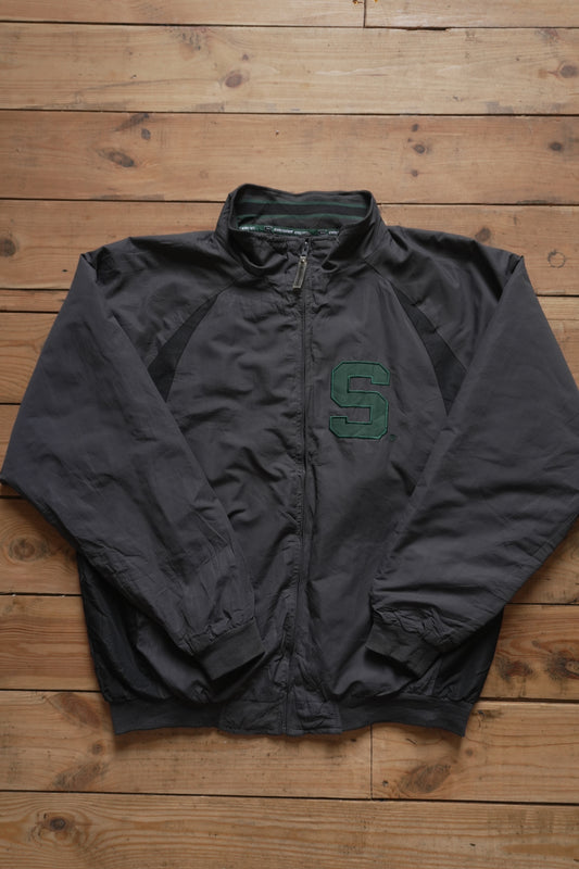 Vintage Spartans Colosseum Athletics Grey Sports Jacket Full Zip Men's Large