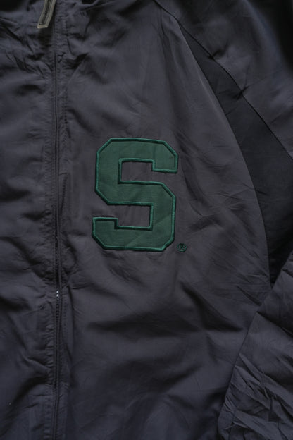 Vintage Spartans Colosseum Athletics Grey Sports Jacket Full Zip Men's Large