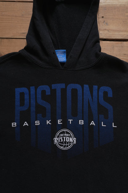Hoodie Vintage NBA Detroit Pistons Champion Blue Label Black Men's Large