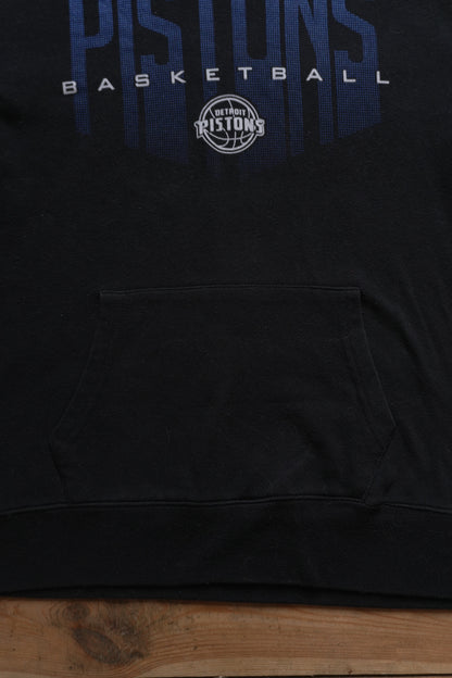 Hoodie Vintage NBA Detroit Pistons Champion Blue Label Black Men's Large