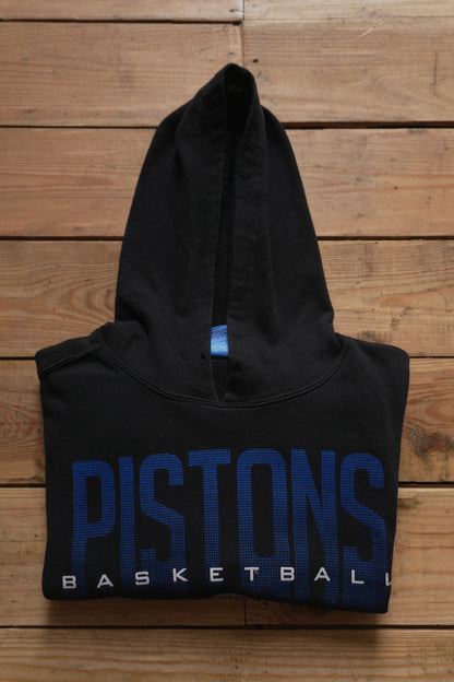 Hoodie Vintage NBA Detroit Pistons Champion Blue Label Black Men's Large