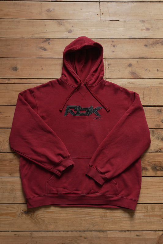 Hoodie Vintage 2000's Y2K Reebok Men's XXL Red Oversized Streetwear