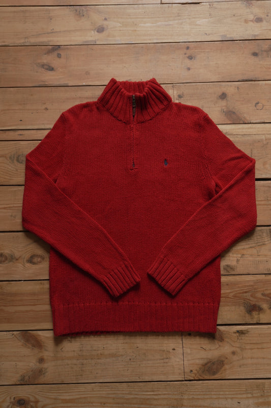 Vintage Polo Ralph Lauren Quarter Zip Sweater 2000's Y2K Men's Small Knitwear
