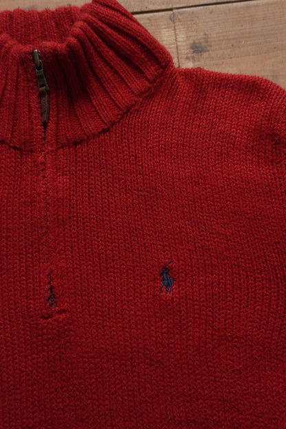 Vintage Polo Ralph Lauren Quarter Zip Sweater 2000's Y2K Men's Small Knitwear